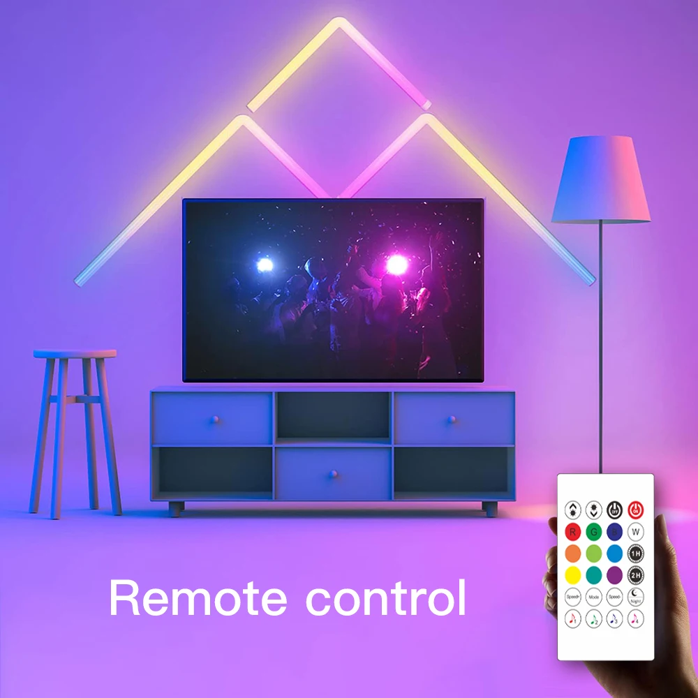 Смарт-светодиодный настенный светильник RGBIC Bluetooth WIFI Tuya управление приложением синхронизация музыки DIY ночник ТВ спальня игровая комната бар украшения