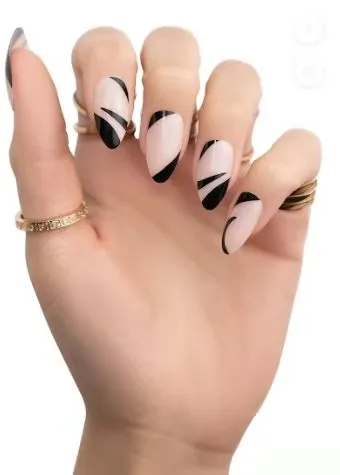 Long Acrylic Artificial Nails Best price artificial false design nails manufacture Decoration stick on nail