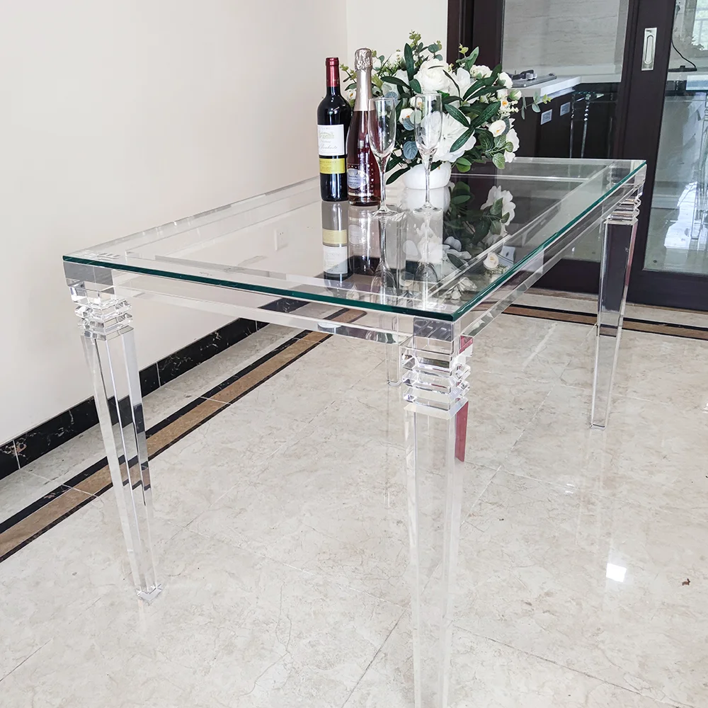 Hot Sale Round acrylic crystal dining table