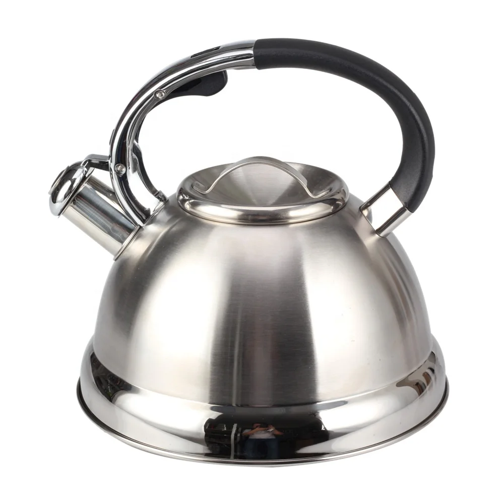 Anti-slip Handle Whistling Kettle for Tea or Coffee 3L Food Grade Stainless Steel Whistling Kettle with Lid