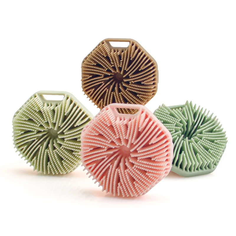 Small Soft Silicone Shower Brush Body Wash Baby Bath Brush