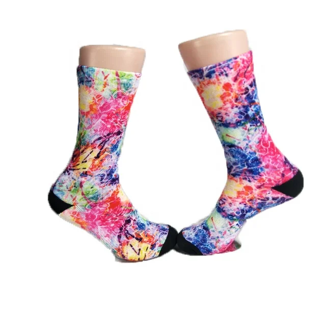 Из дышащего материала для диабетиков, спортивный Анти-статический устойчивого защита от биологического обрастания анти-скольжения 3D цифровая печать носки