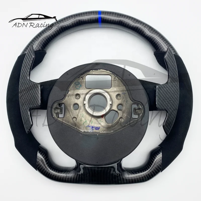 For AUDI B8.5 S4 S5 RS5 RS6 Q5 Q7 Carbon Fiber-Perforated Leather Steering Wheel