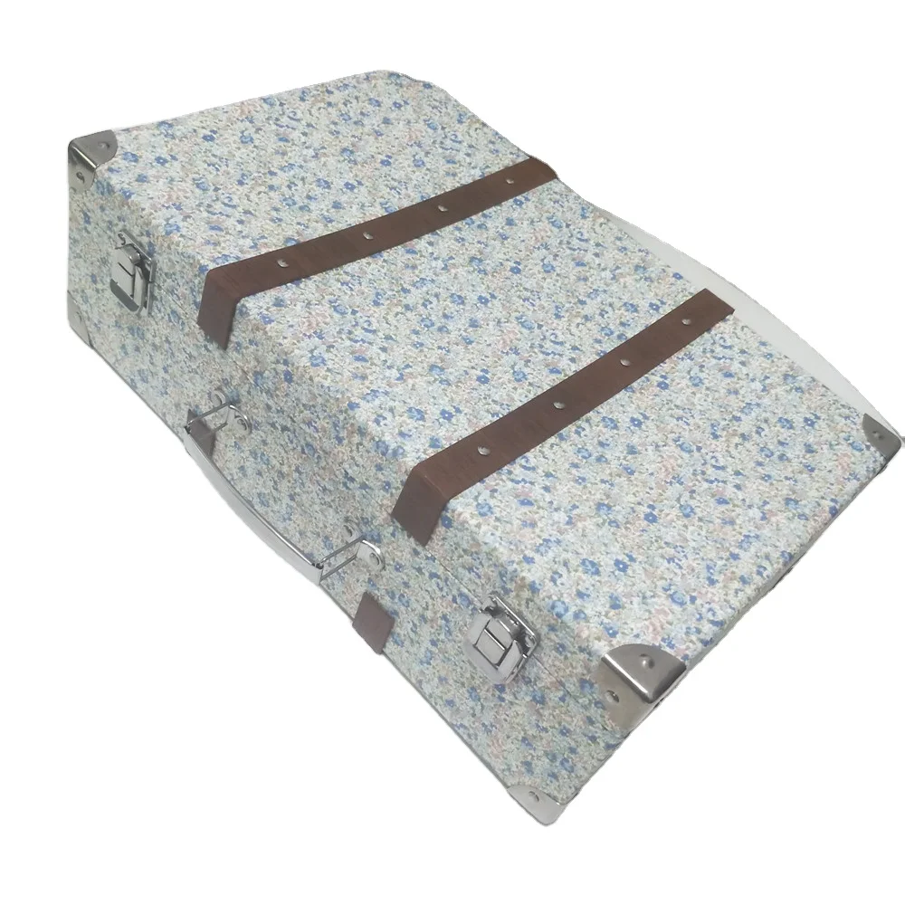 hot selling large cardboard fabric Suitcase Gift Box With Handle made in Shenzhen China