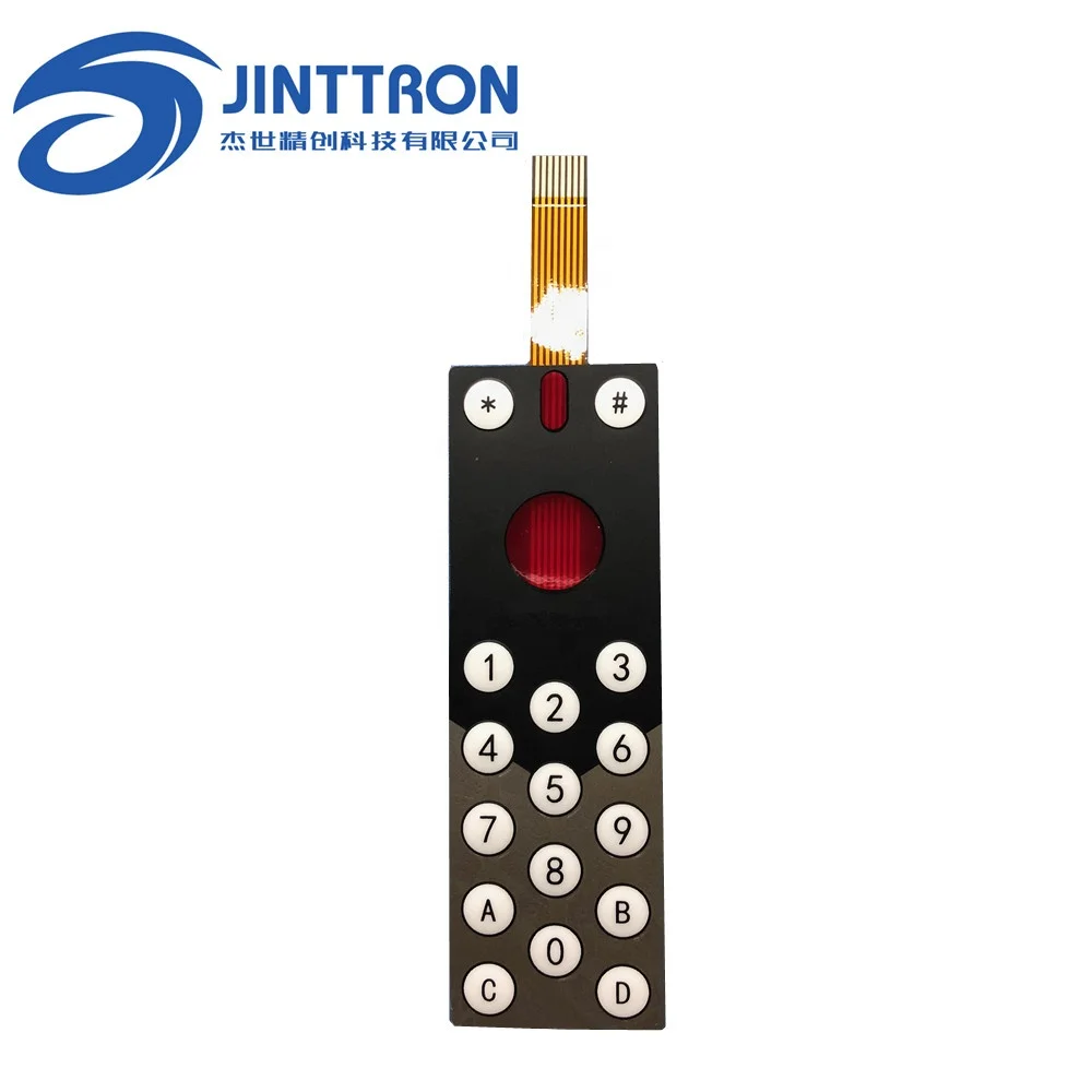 Membrane switch built-in pressure four leg tactile metal domes keyboard