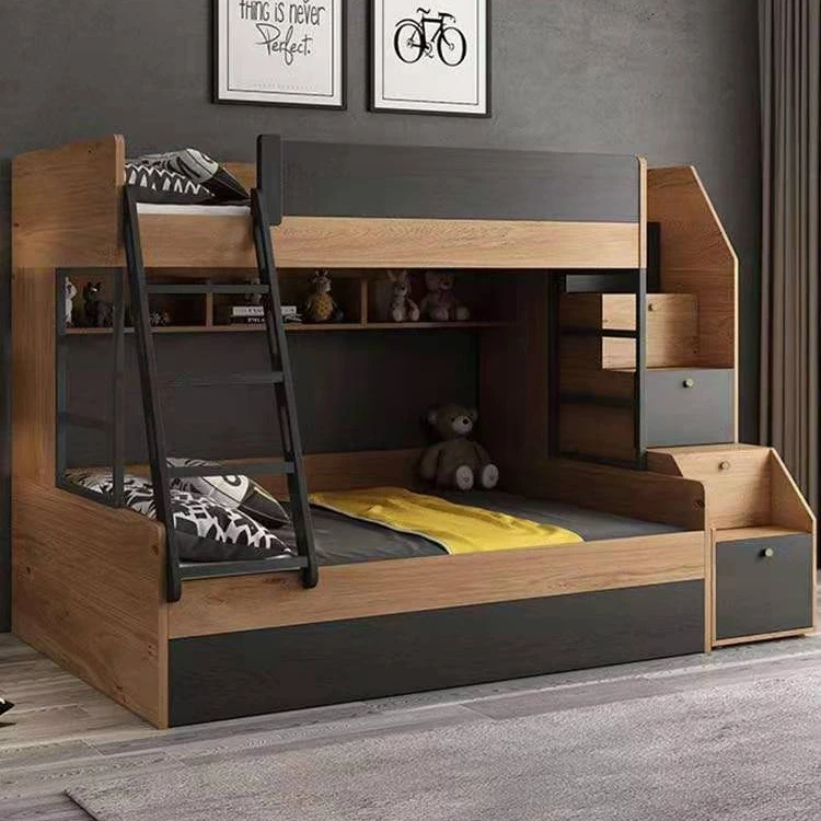 
Gelinan Custom simple bedroom furniture boy bedroom bed three layers woodenn children bed. 