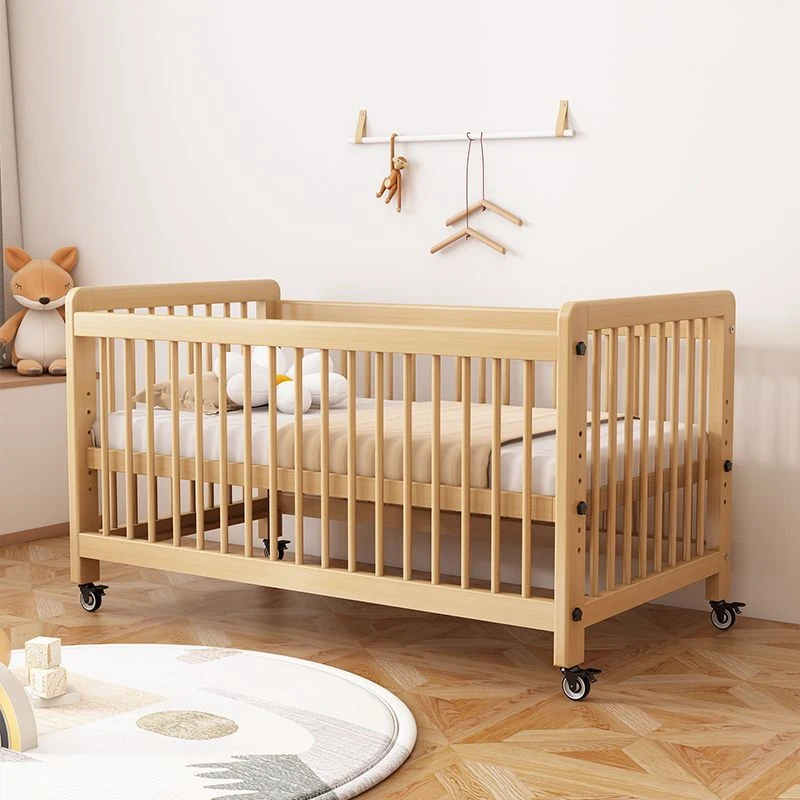 Luxurious Lead-Free Non-Toxic Natural Wood Baby Crib Safe Durable for Infants Assembly Required for Nursery Kindergarten Use