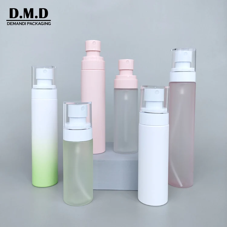50ml 60 ml 2oz 80ml 100 120ml plastic PET black pink white makeup setting sprayer mist bottle packaging with logo