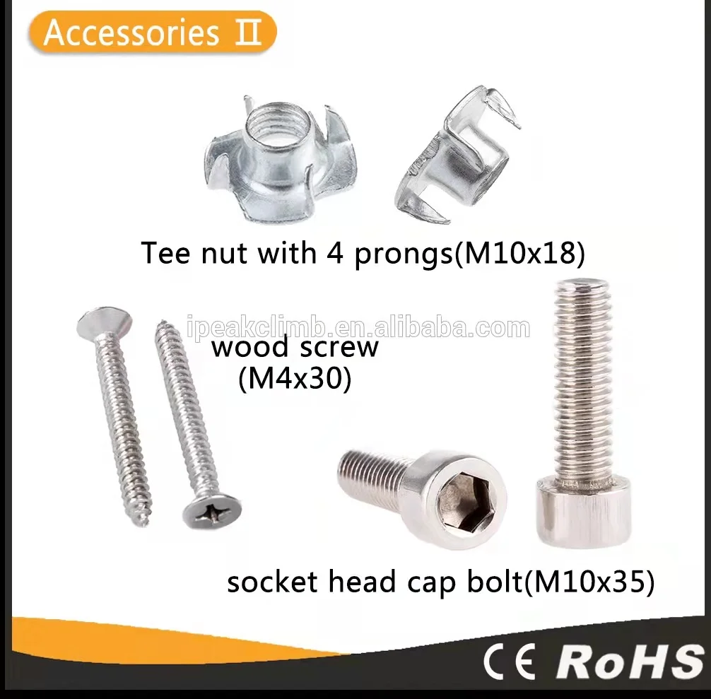 High Quality Resin Rock Climbing Nuts for Indoor/Outdoor Use for Home School Amusement Park Rock Climbing Holds Adult Size