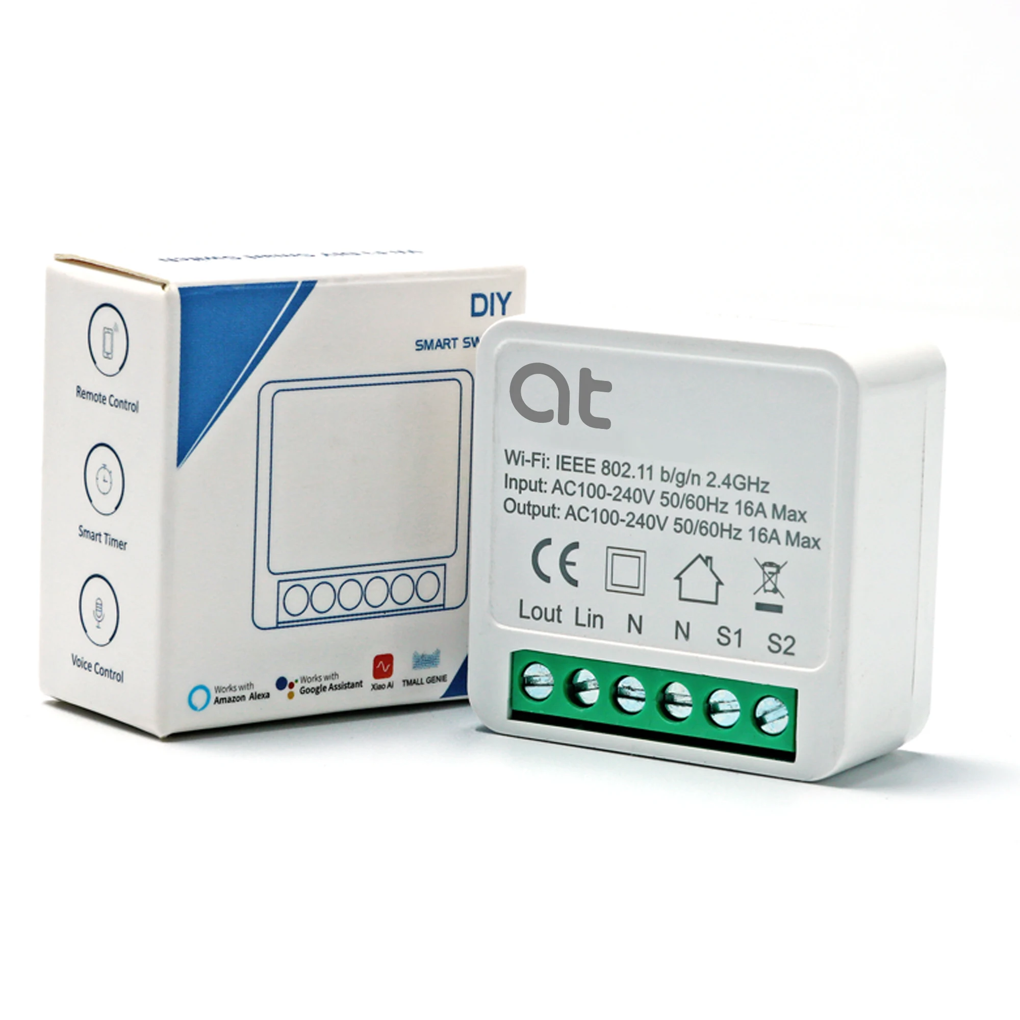16A MINI smart light bulb switch smart home wifi wireless smart switch zigbee remote smart switch tuya no neutral with google