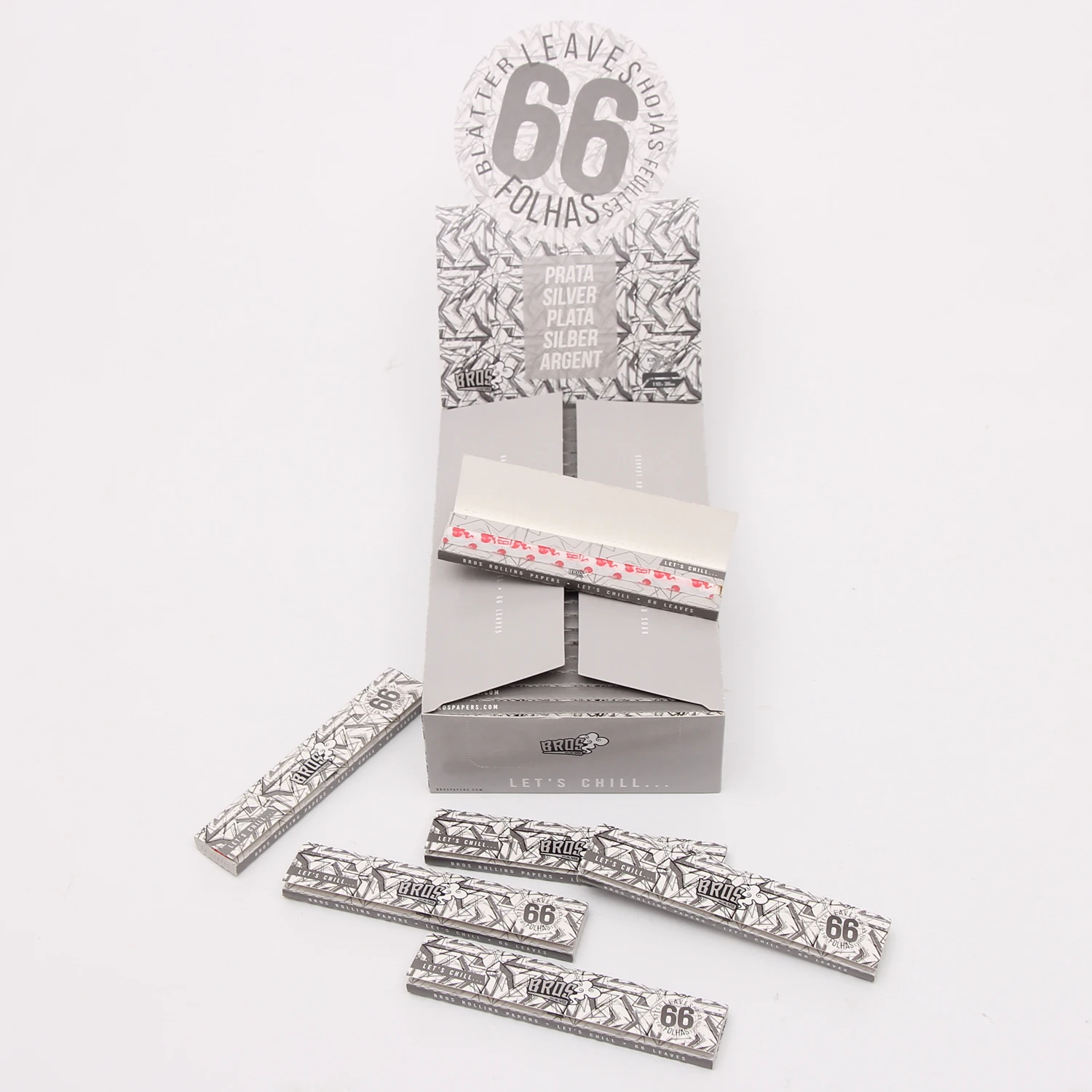 bros brand grey packing custom logo smoking rolling paper rice paper tobacco