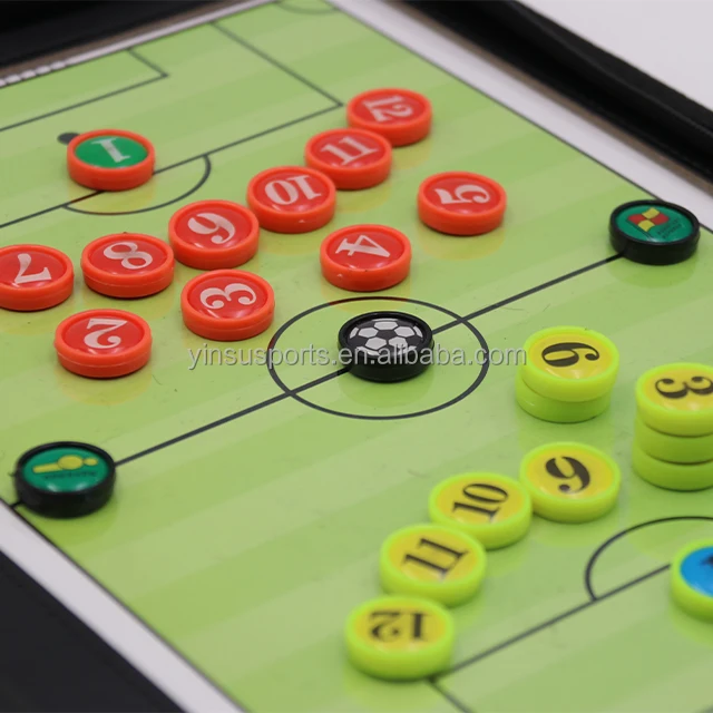 Football magnetic board Portable football tactical board Foldable strategic football coaching board