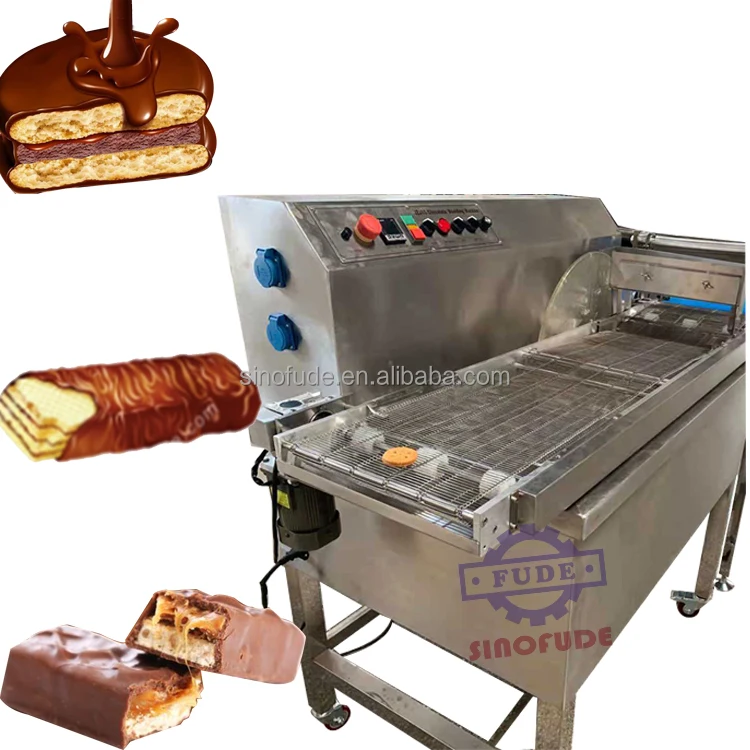 Chocolate enrobing machine with cooling tunnle/Chocolate Enrober Energy Bar Making Machine