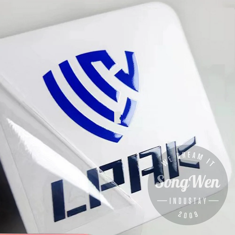 Multiple Styles Custom Logo 3d Holographic UV Transfer Stickers Waterproof Self Adhesive Luxury Packaging Labels for Decoration