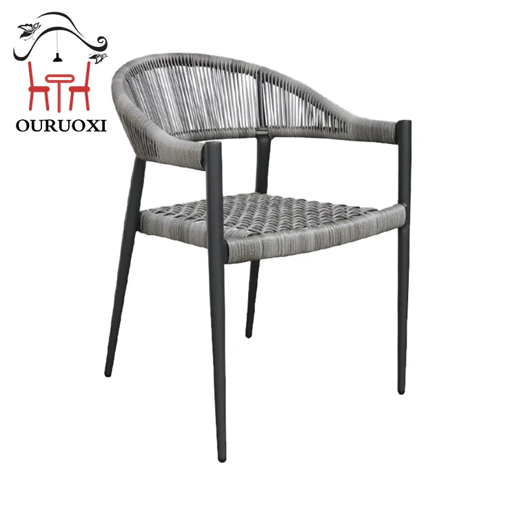 Outdoor Garden Furniture Restaurant Outdoor Woven Rope Dining Table Chair