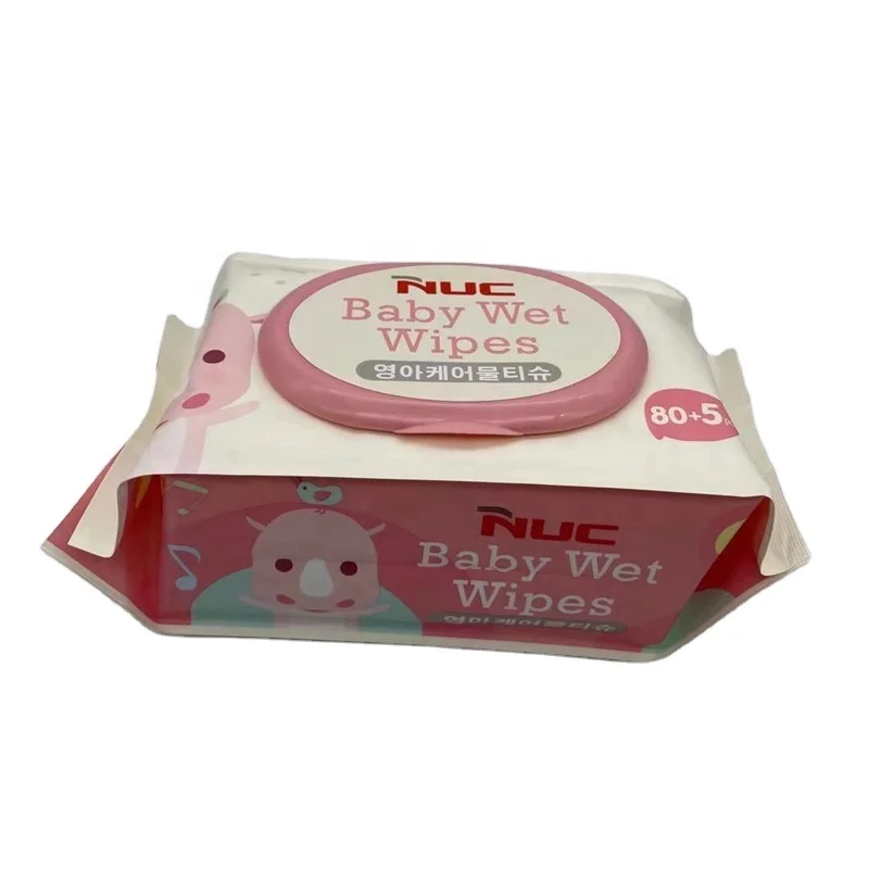Water Wet Wipes in Stock Free Sample China Disposable Small Packing Spunlace Pure High Quality Baby Wet Wipes
