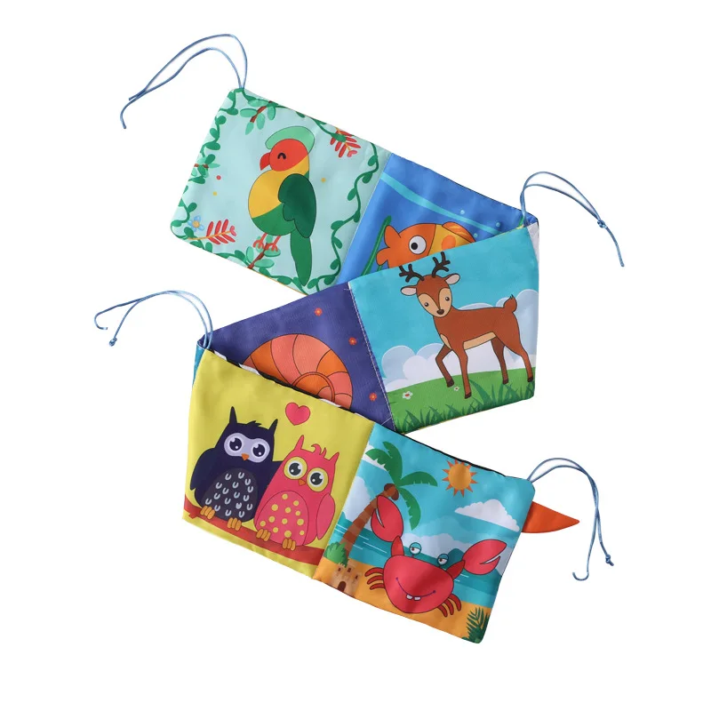 Baby early educational intelligence development learning cloth cartoon fabric soft book for kid