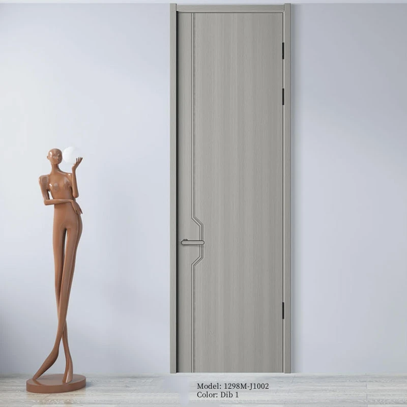 Hot selling Indoor PVC Door Cheap Wooden-Like Polymer for Interior Living Room Finished Surface doors