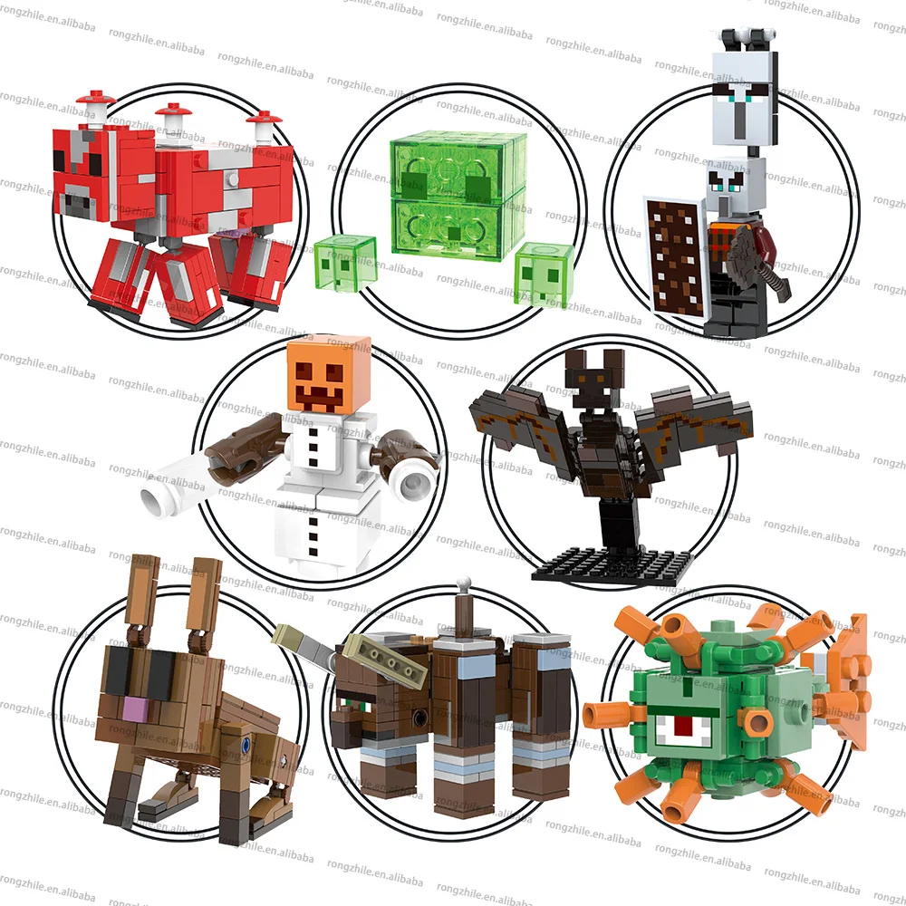 XINH Blocks My World Building Blocks Sets Mini Figure Bricks Mine Model Craft Educational Toys Juguetes for Kid X0298