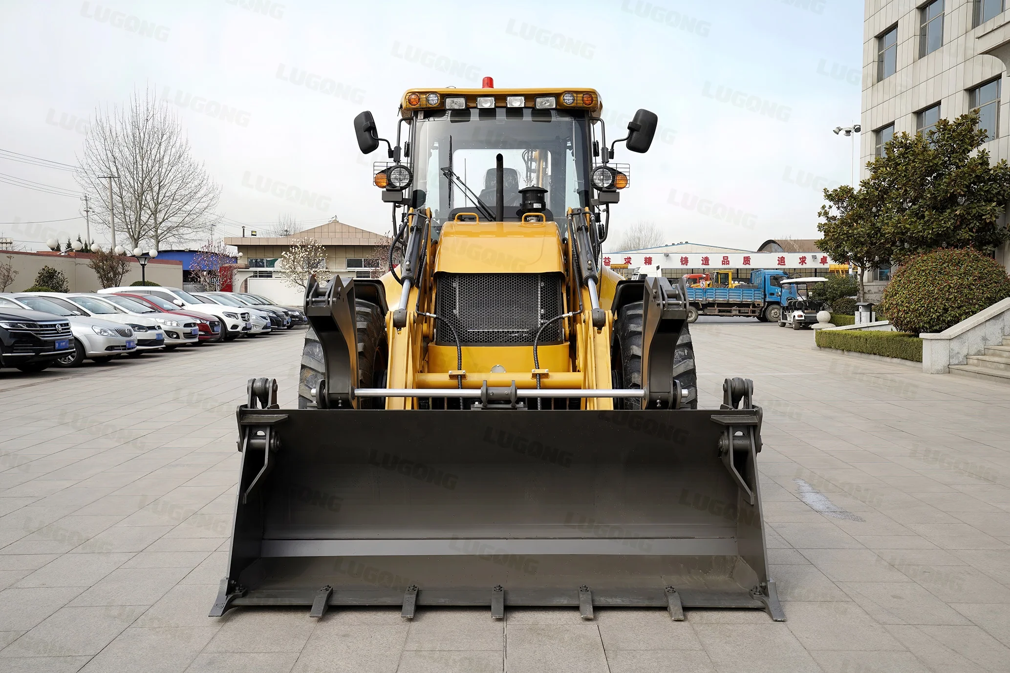 LUGONG LG388H 2.5ton cheap compact backhoe loader four wheels backhoe loaders for sale