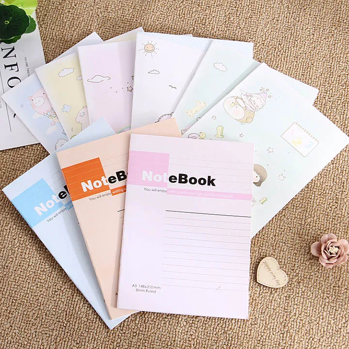 Custom Cheap A4 A5 A6 Blank Notebook Softcover School Exercise Notebook Online Printing With Logo