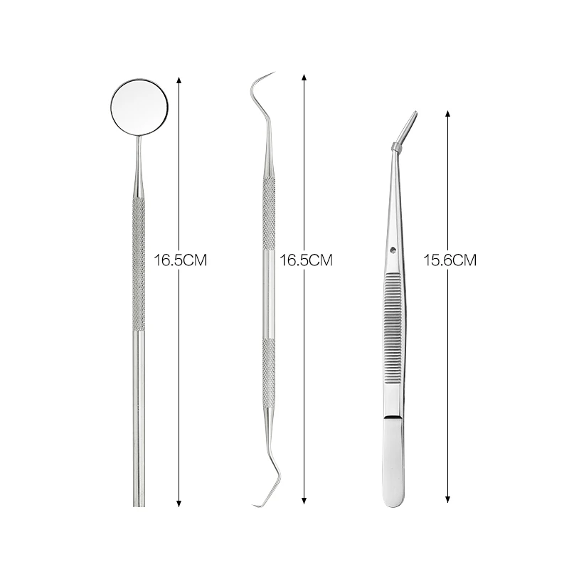 
Stainless Steel 3 PCS Surgical Hygiene Dental Tool Kit 