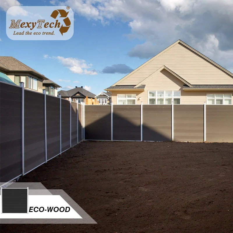 Durable lightweight garden us outdoor valla fence plastic fencing 1.8x1.8 wpc aluminum fence section