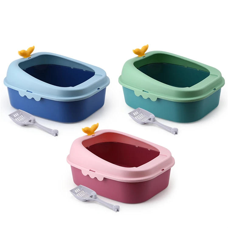 
New Arrived High Quality New Colors Fish Tail With Cat Litter Shovel Automatic Cat Litter Box 