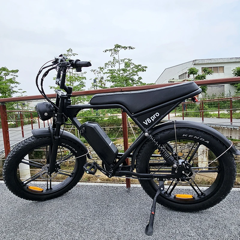 OUXI 250W V8 Pro Electric Fat Bike 1000W e-Bike With Rear Hub Motor 48V Lithium Battery Disc Brake System 20 24 Inch Steel Frame