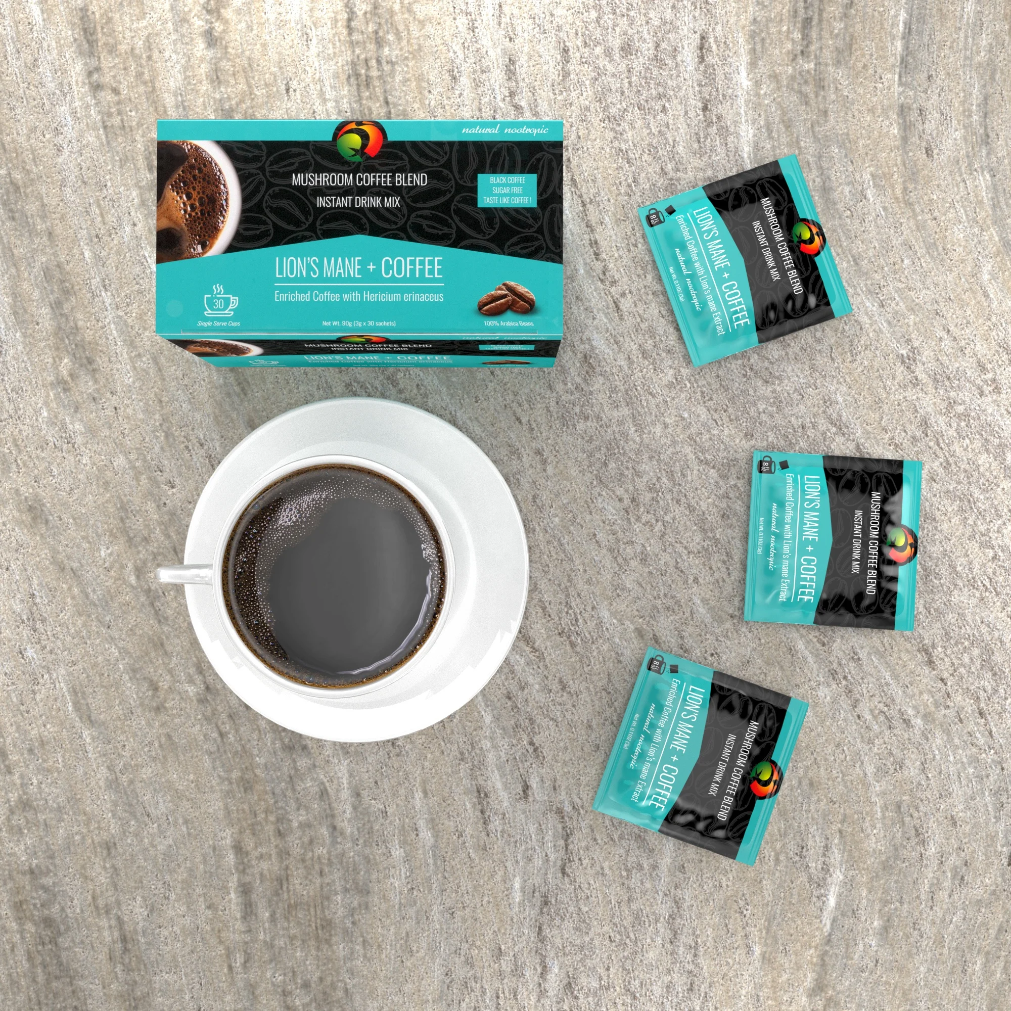 
Львиная Грива, черный кофе, 3 г * 30 пакетиков/коробка, гриб, кофе, Львиная Грива 