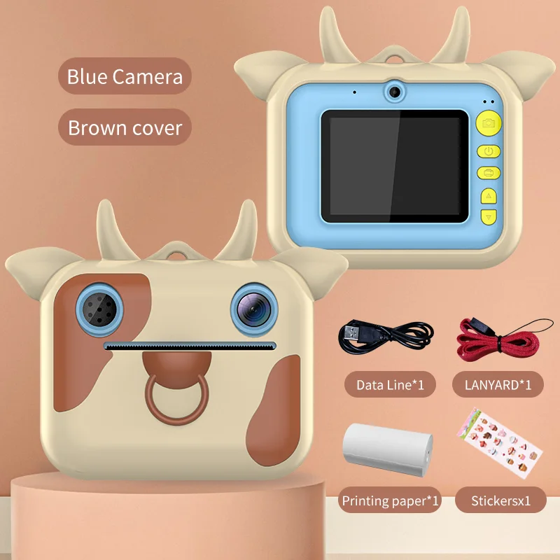 High Quality 2.0 Inch IPS Screen 24MP Small Kid Camera Toy Camera Digital with Print Paper Kid Digital Photo Camera