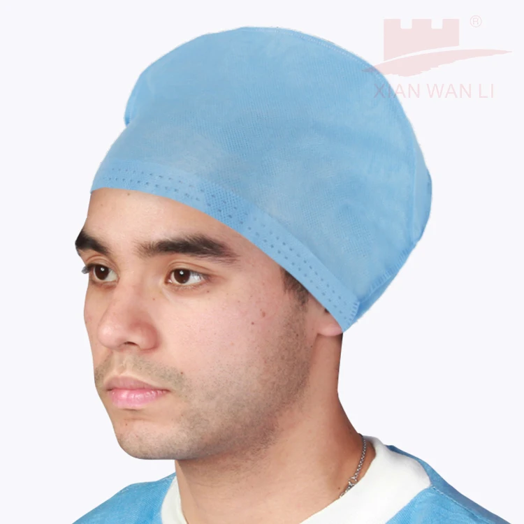 surgical non woven disposable head cap elastic clip cap Medical Hair cover