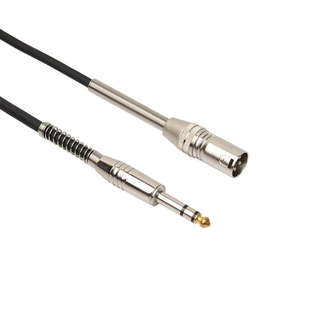 Factory 0.3m zinc alloy head stereo 6.35 revolution XLR public audio line