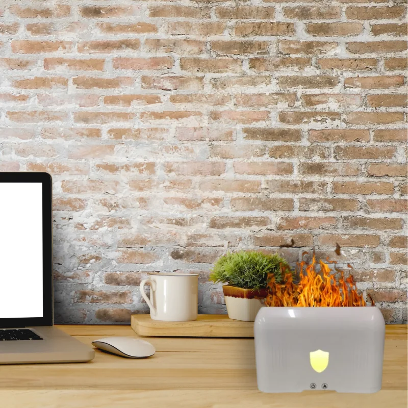 OEM 200ml mini Ultrasonic Aroma humidifiers Flame Fire Air Humidifier Electric Portable fragrance diffuser for home, office