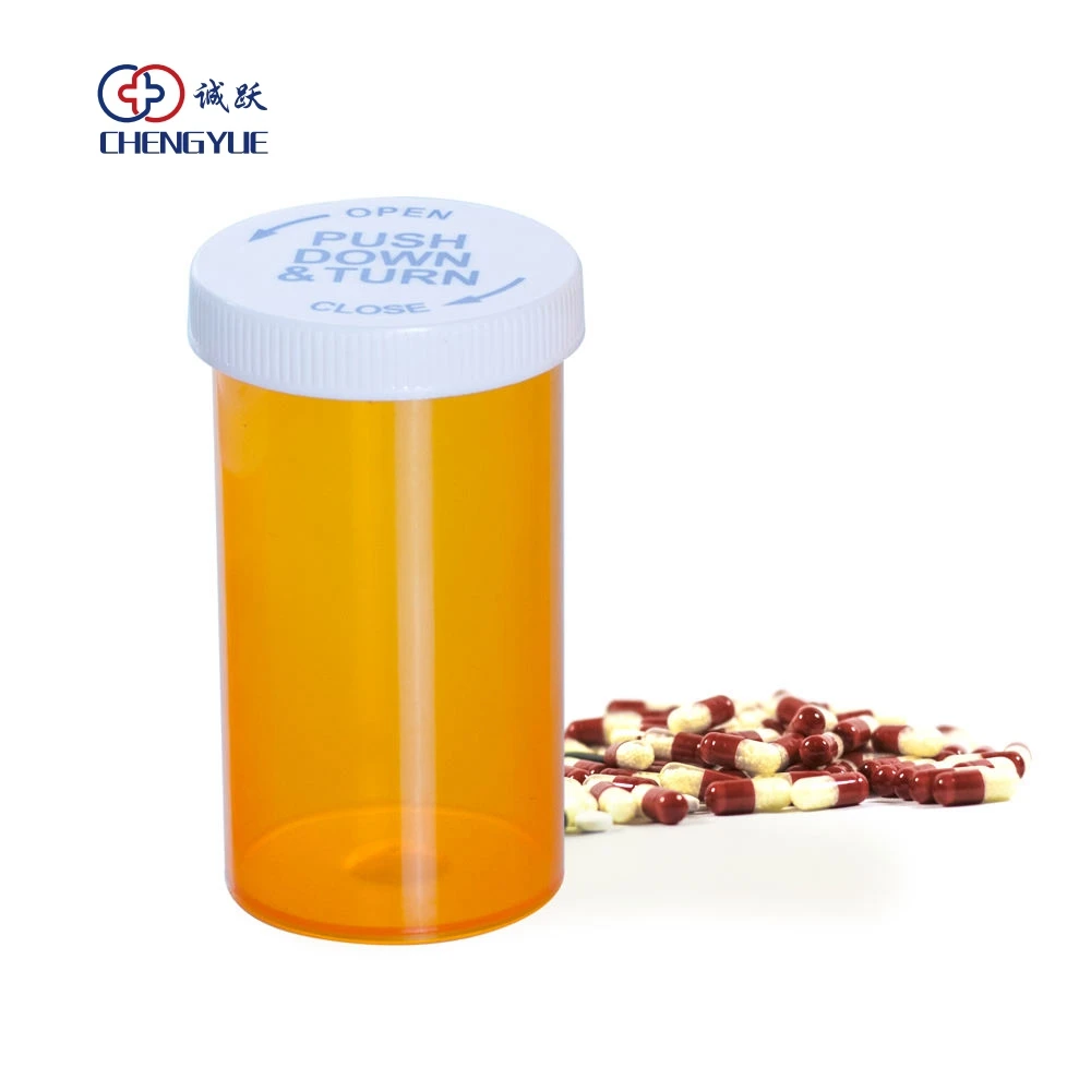 Hot Sale Easy Open And Simple Design Screen Printing 60ml Pharmacy Plastic Pill Vial