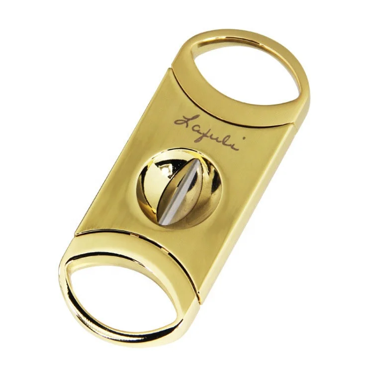 Wholesale Custom Logo Double Blade Luxury gold silver Cigar Accessories Cigar Cutter