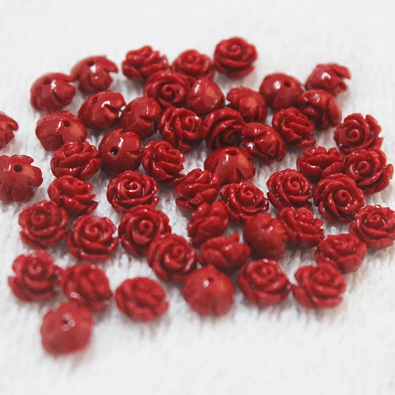 Wholesale gemstone jewelry synthetic coral flowers