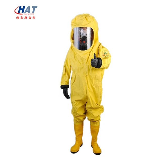 saling high quality Heavy type hazmat liquid-tight chemical protec-tive suits