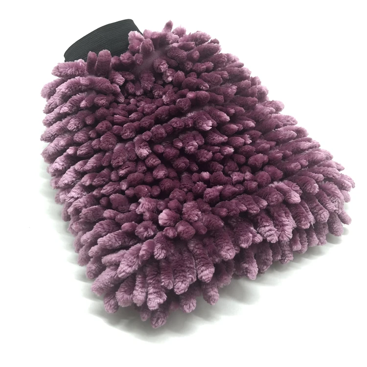 Новый цвет фиолетовый синели перчатка мытья автомобиля стиральная микрофибры перчатки автомобиля набор для ухода за зубами (1600116877457)