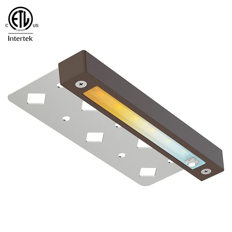 7 Inch 3W 5CCT Hardscape Paver Light Low Voltage Ip65 Aluminum Retaining Wall Color Changing RGB Smart LED step stair Lights