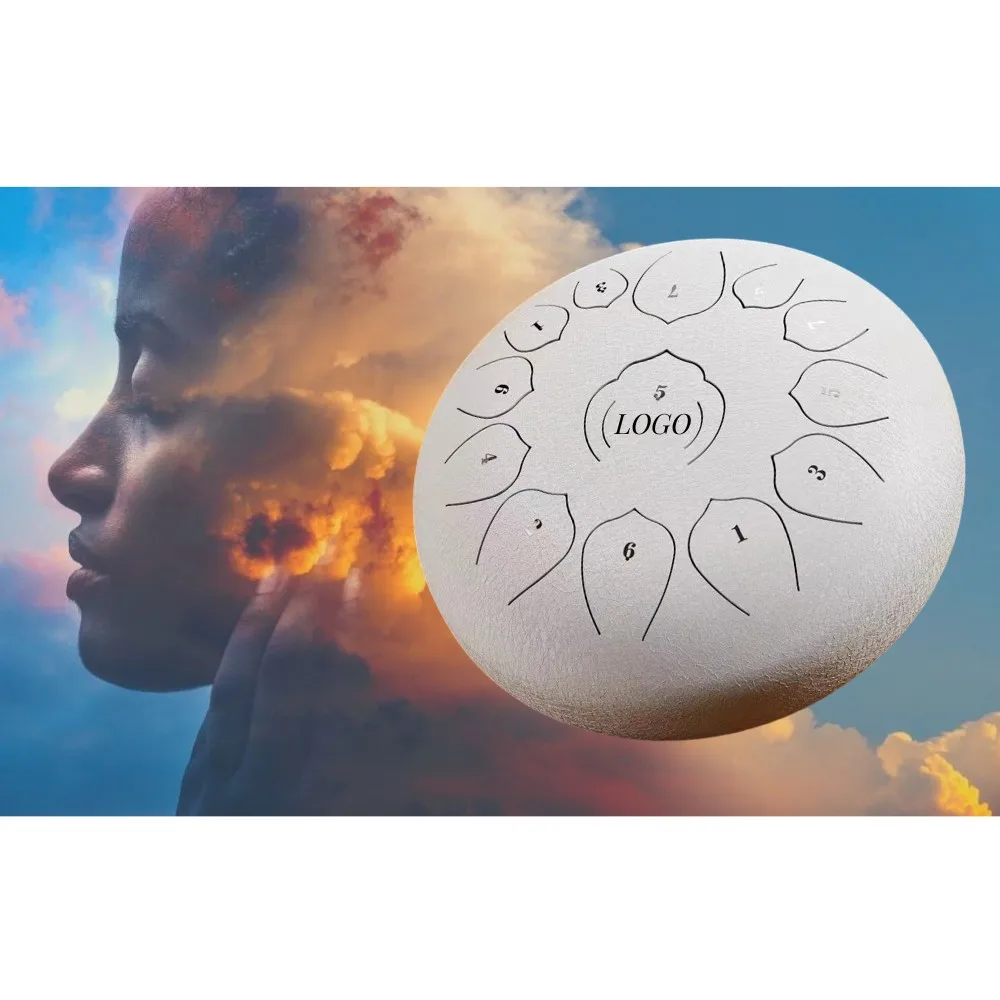 12 inch 13 notes D tone tongue drum 2023 New product hot selling Steel Tongue Percussion Drum colorful Ethereal drum with bag