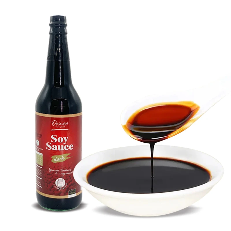 New 2024 Wholesale Chinese Brand Domee Seasoning Cooking Condiments Non-gmo Light Black Soy Sauce Halal