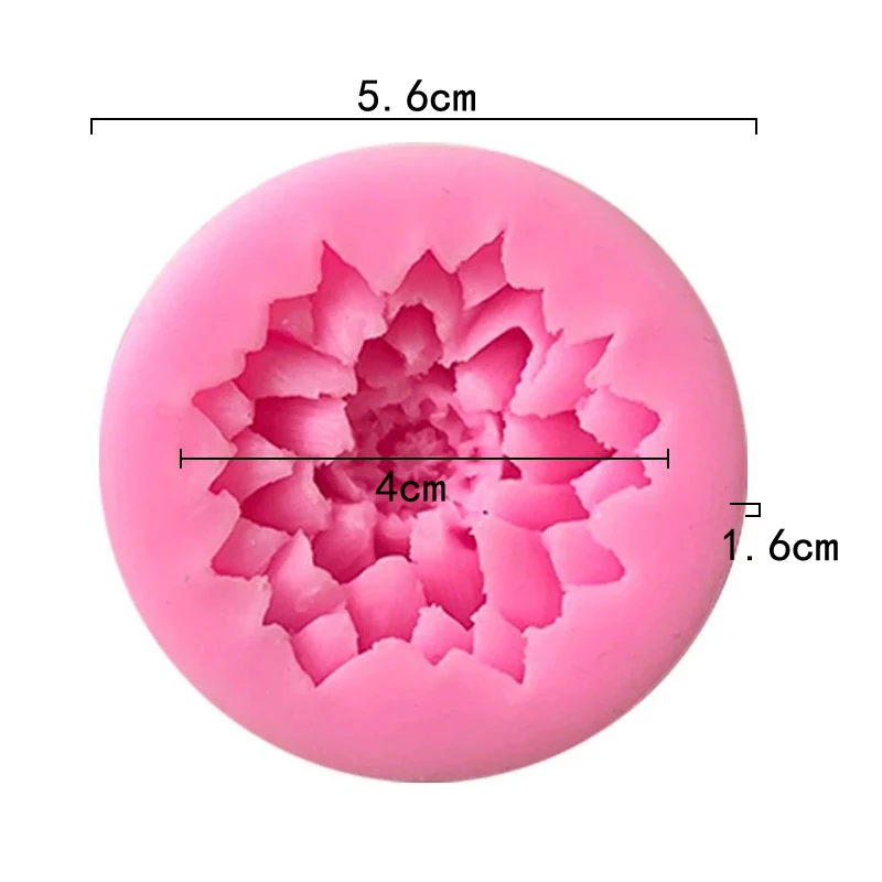 XGY-41 silicone chocolate mold with single chrysanthemum flower shape. silicone sugar lace mould cake decorating
