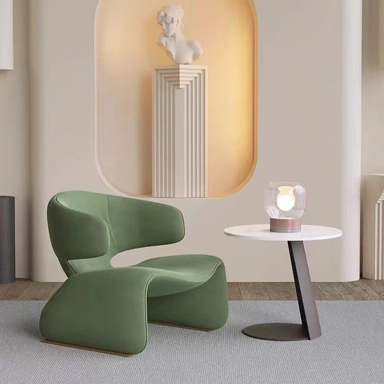 Modern Fabric Sofa Chair Living Room Designer Creative Single Chair Hotel Villa Chair Custom Furniture