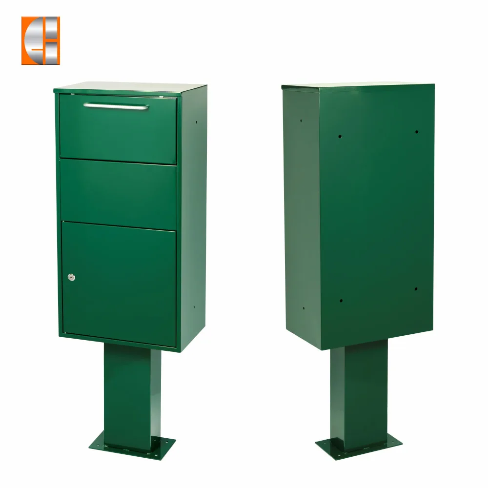 OEM custom parcel drop box package mail drop box Key lock parcel delivery box