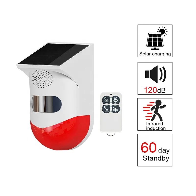burglar alarm security alarm system products SOLAR charging remote control alarm