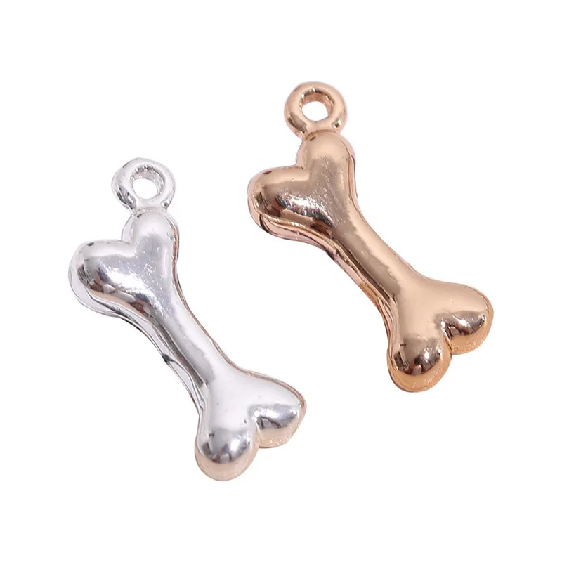 Fashion Jewelry Pendants & Charms Silver /Gold Zinc Alloy Dog Bone Pendant For DIY Bracelet Accessories