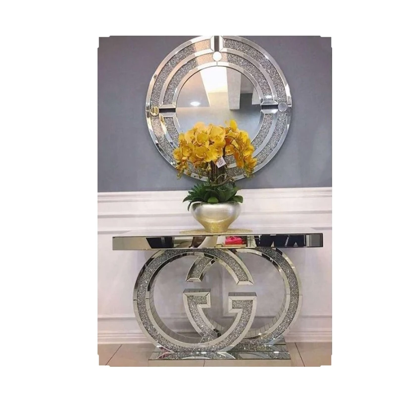 Elegent hotel mirrored console table