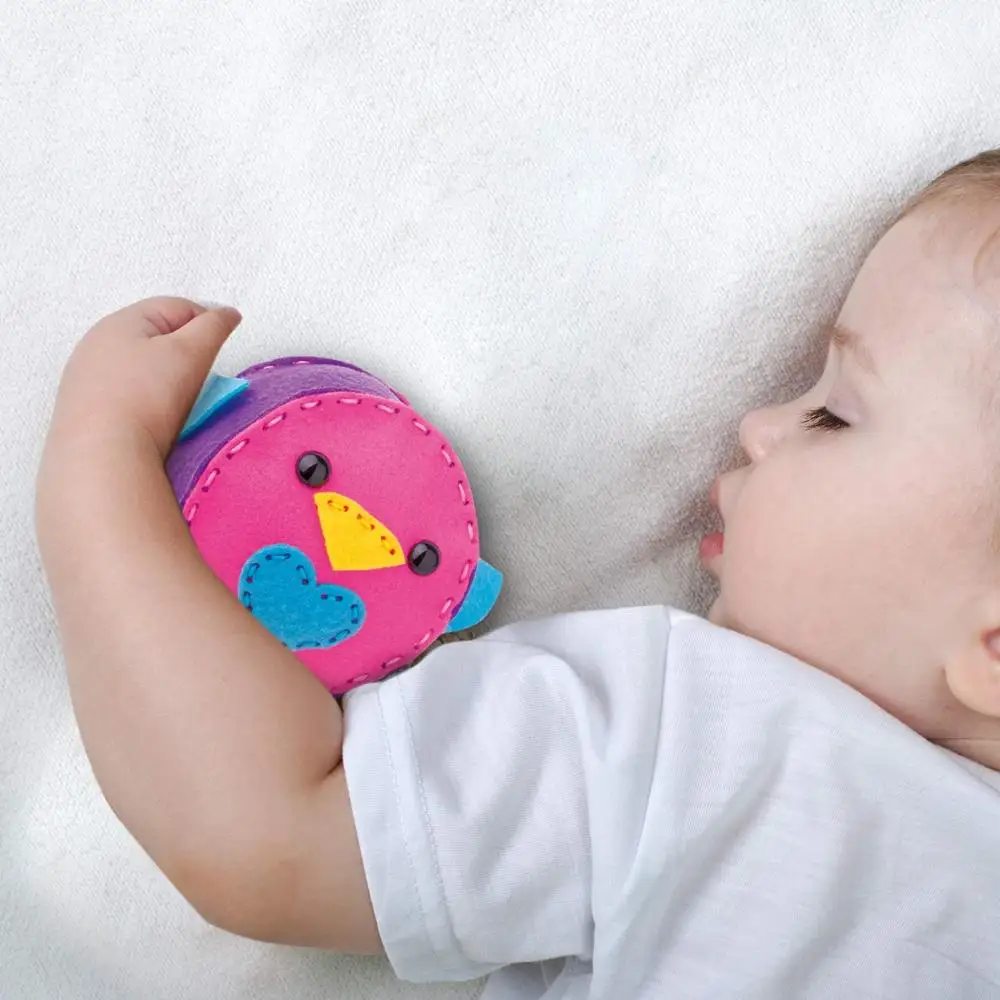 
Xmas tree decor toy travel free samples small felt bird ornament thread kids sewing diy craft kits 