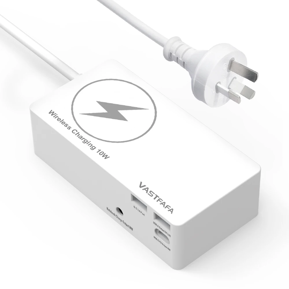 Vastfafa 2021 New Trend 1 Outlet 2 USB Power Socket Type C Charger Mobile Phone Wireless Charger 24V Power Strip with 12 Outlets